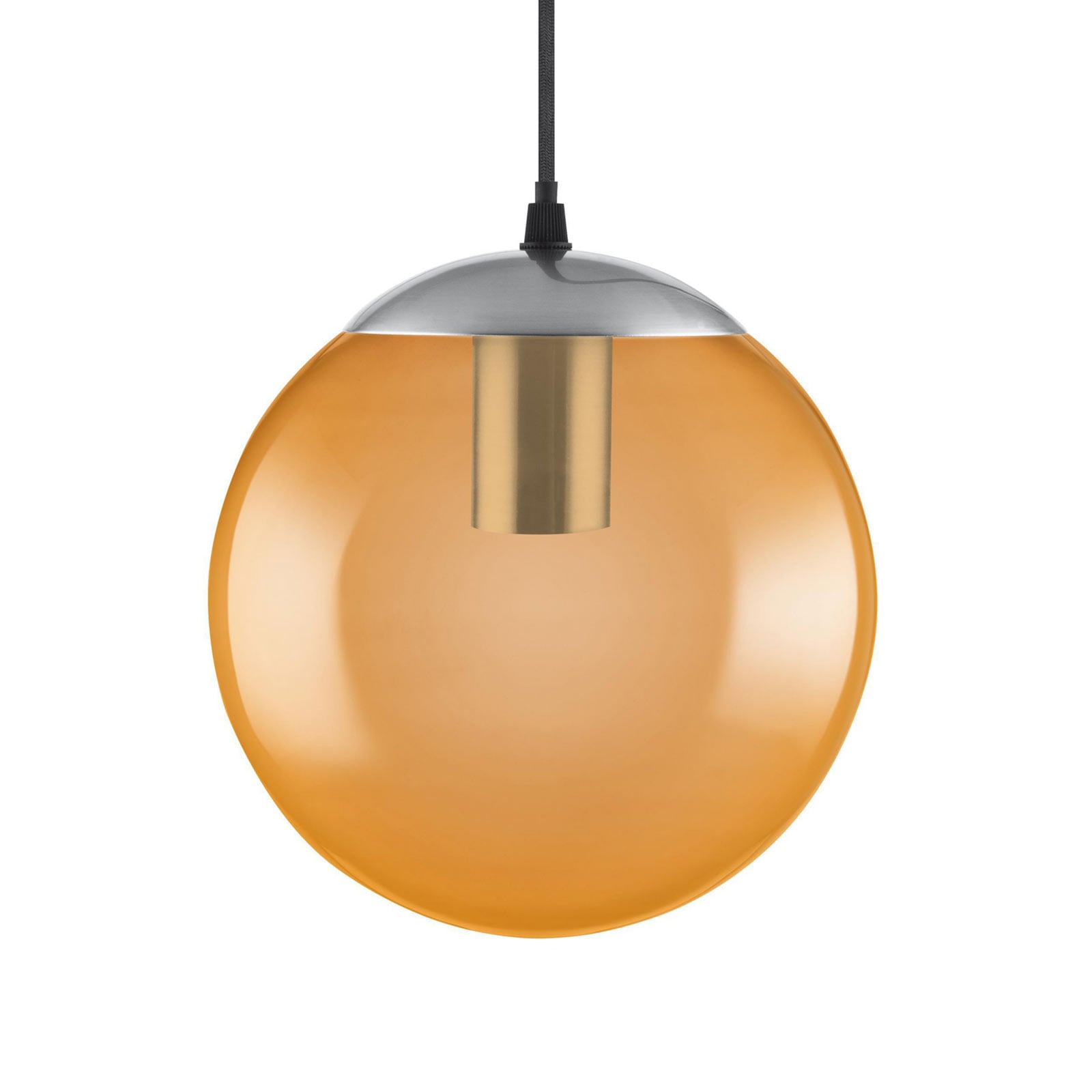LEDVANCE Vintage 1906 Bubble Pendant orange, 20 cm, for Living / Dining Room, glass, E27, 40 W, energy efficiency: A++
