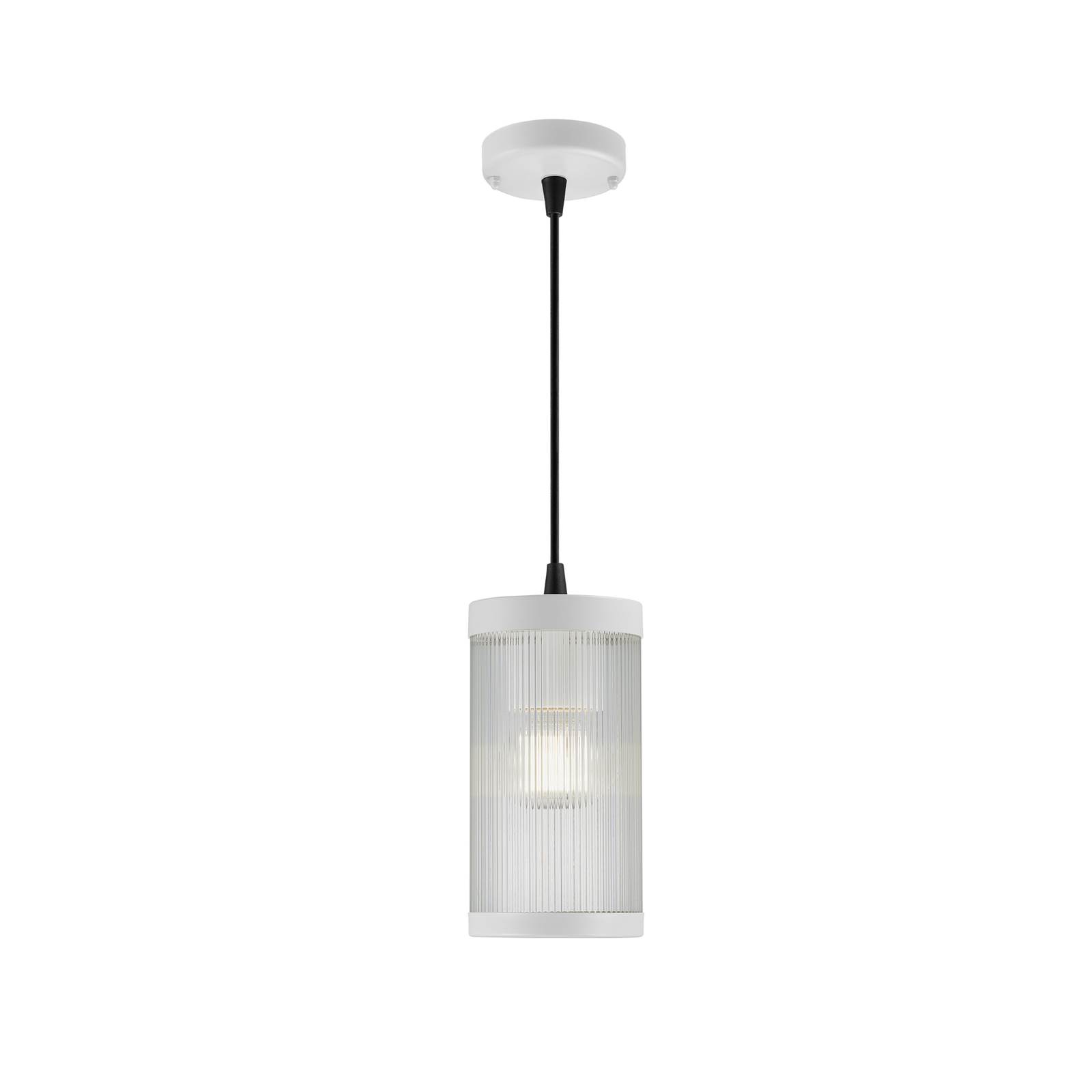 Lampă suspendată pentru exterior Coupar, Ø 13 cm, alb