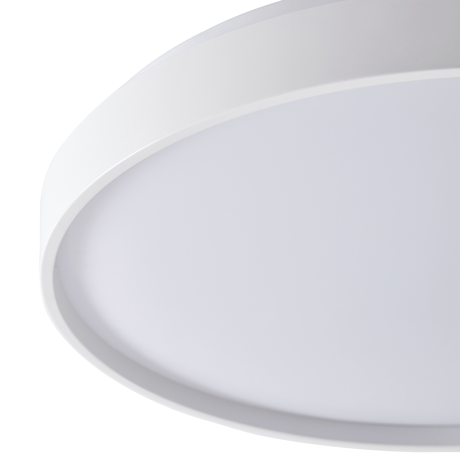 Lindby Smart LED ceiling lamp Mirren, white, metal, CCT, Tuya