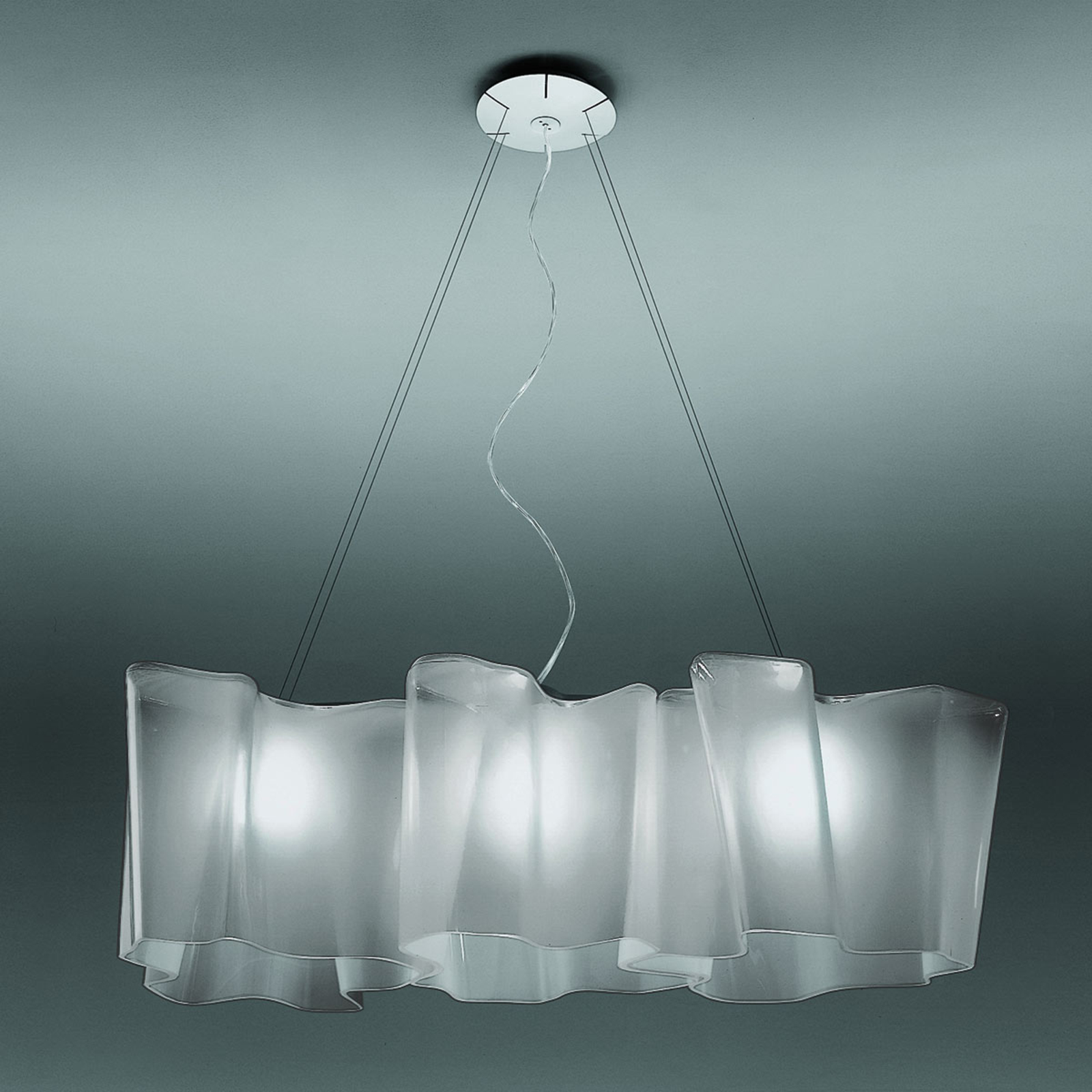 Artemide Logico hanging lamp 3-bulb 100 cm grey