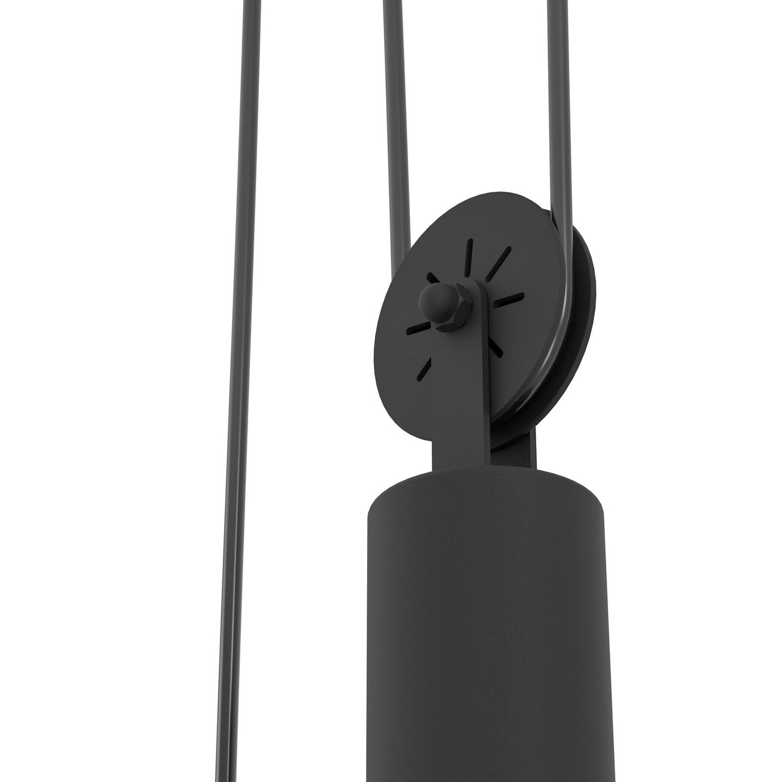 Winkworth hanging light, black, length 118 cm, metal, 2-bulb.