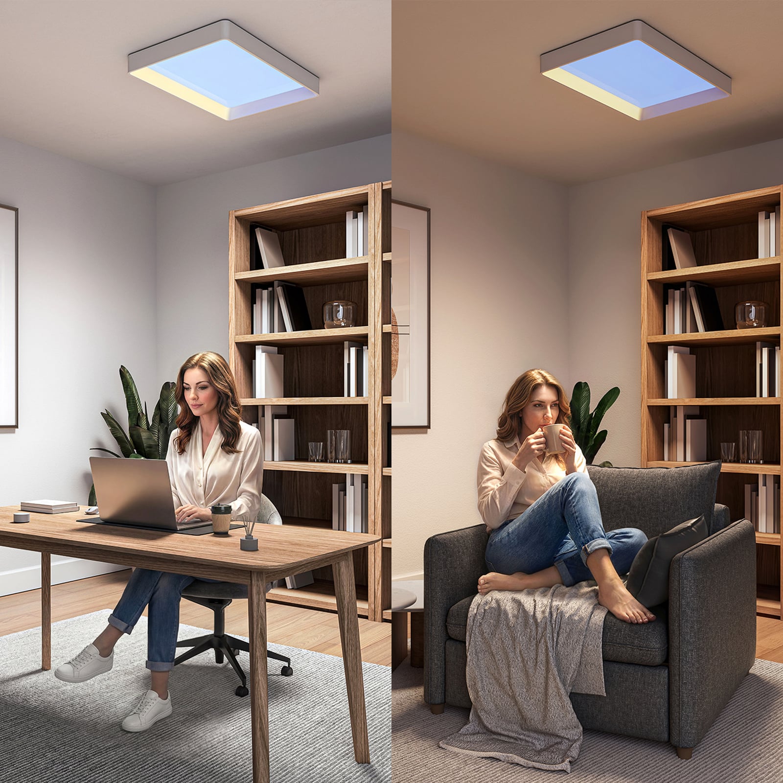 Deckenlampe SKYLIGHT VITA UP 93x60cm weiß CCT IP44 - Philips Deckenlampe SKYLIGHT VITA UP 93x60cm weiß CCT IP44 - Philips
