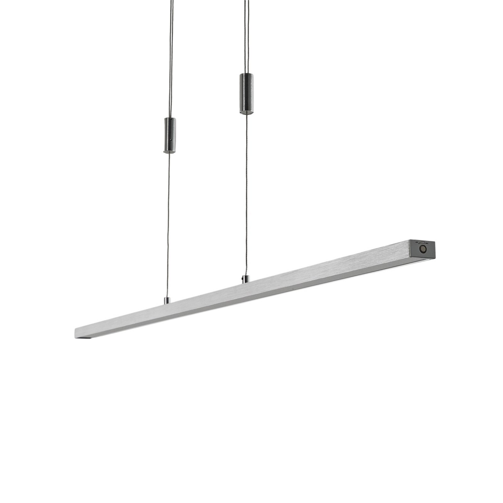 Lucande LED rippvalgusti Myron, puutetundlik dimmer, CCT, alumiinium