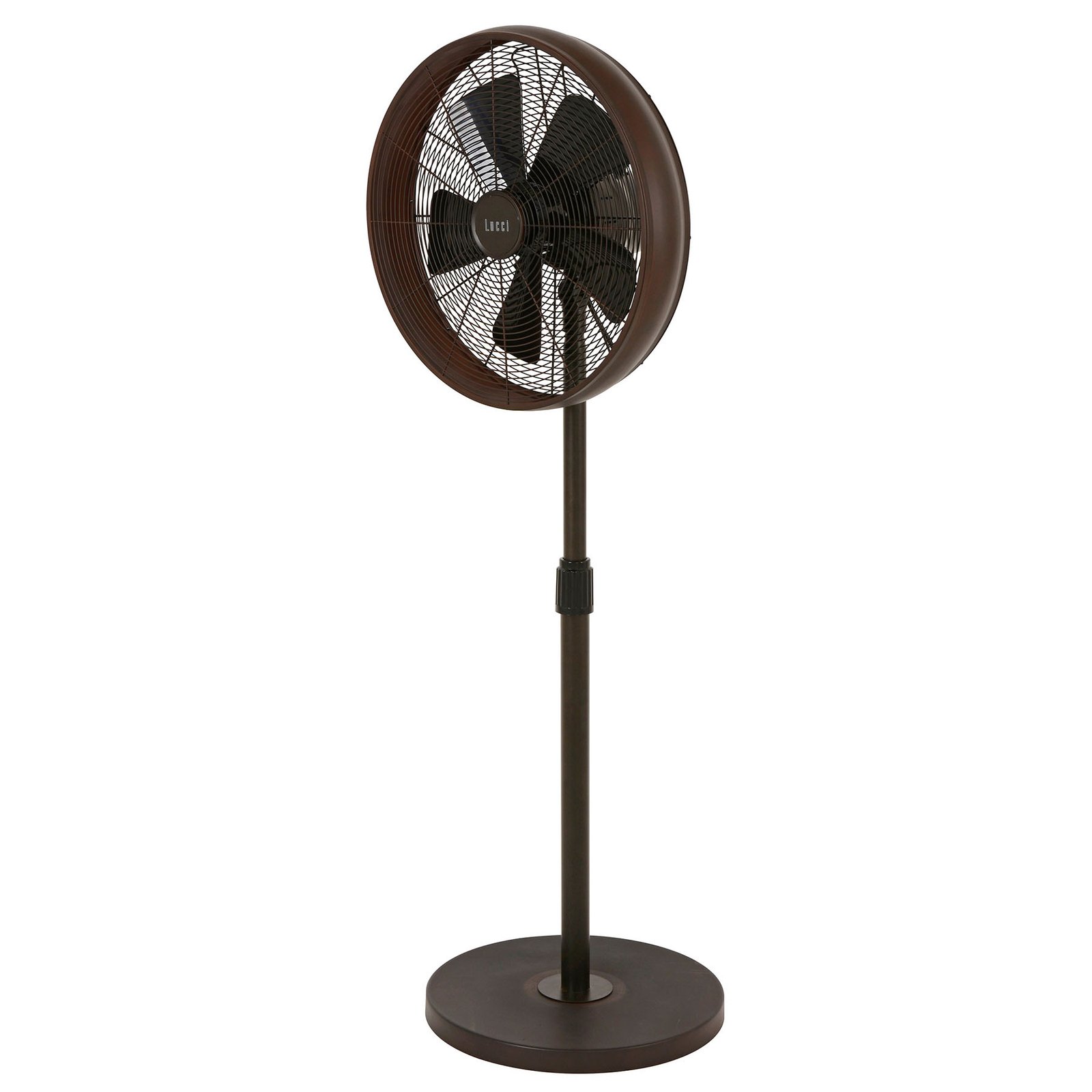 Staande ventilator Breeze 122cm, ronde voet, brons