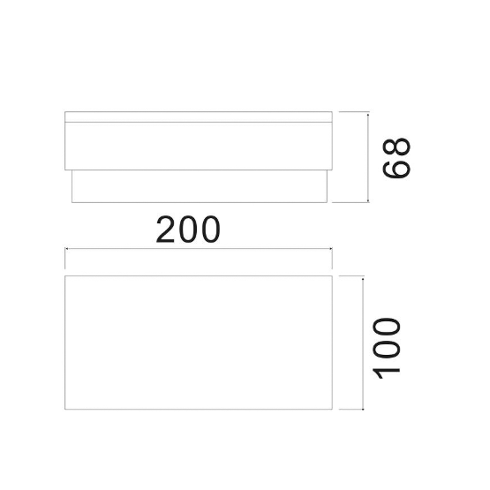 LED deck light Tabit, 10 x 20 cm, walkable