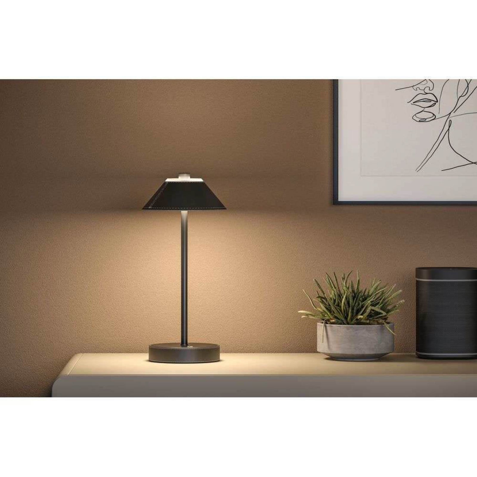 Pellini b&auml;rbar bordslampa svart upp/ner &ndash; Paulmann - Vardagsrum - Modern - Metall - Med en ljusk&auml;lla