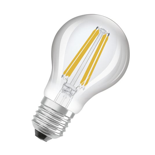 OSRAM LED spuldze E27 A60 5W 1055lm 3000K caurspīdīga