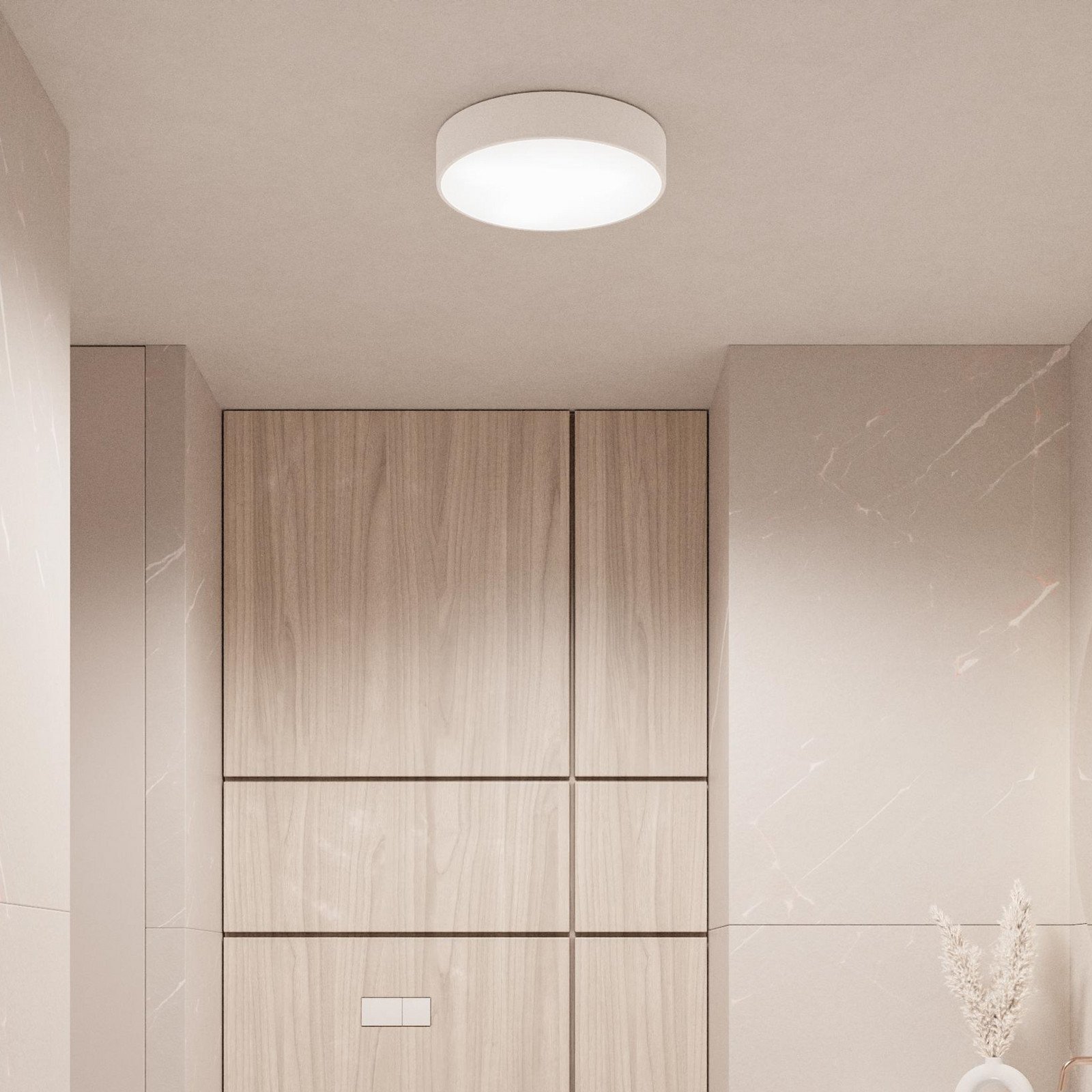 TEMAR LIGHTING Plafonieră Cleo Ø 20 cm IP54 alb metal E27 - Baie