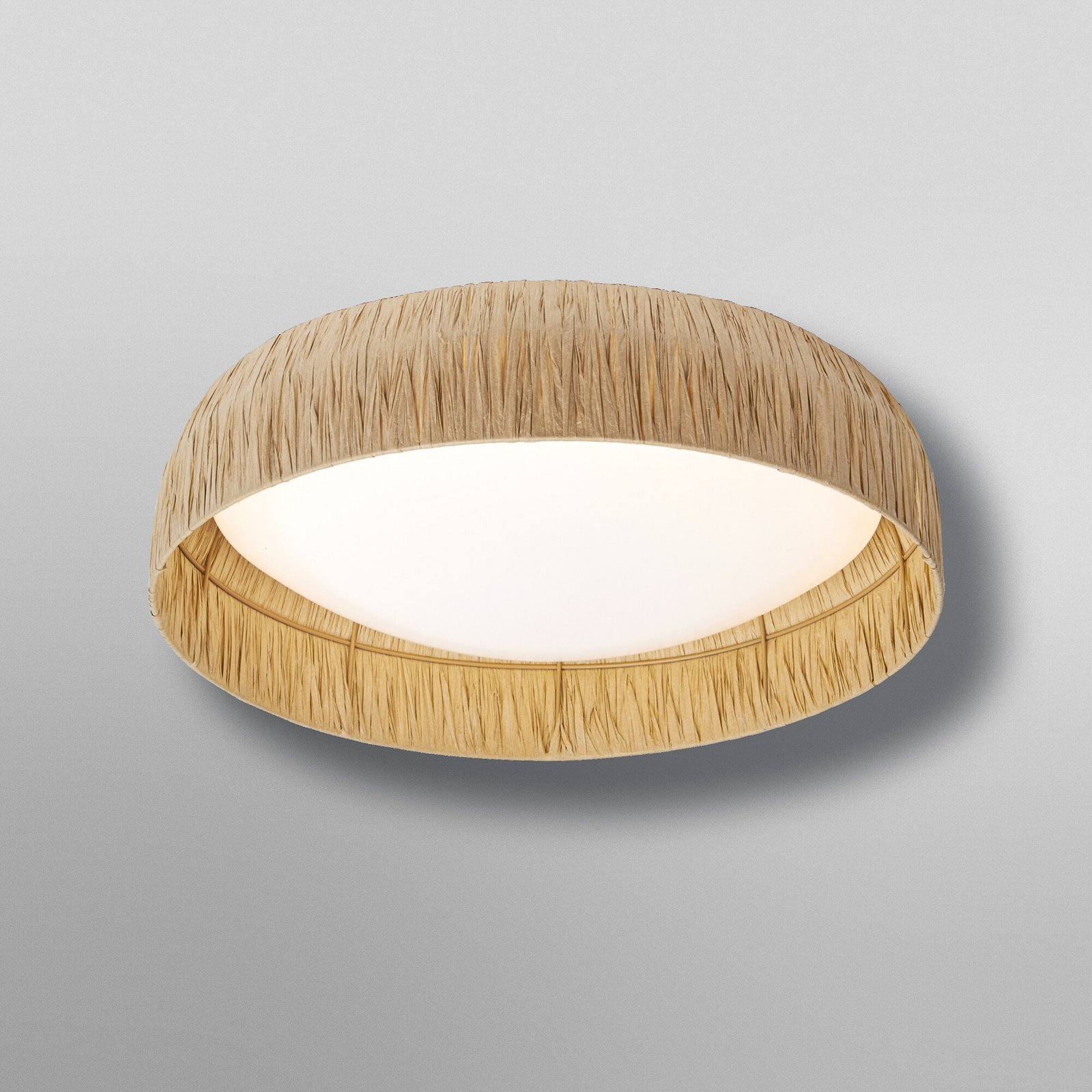 Plafonnier LED OSRAM Decor Bamboo Paper, Ø 50 cm, bambou
