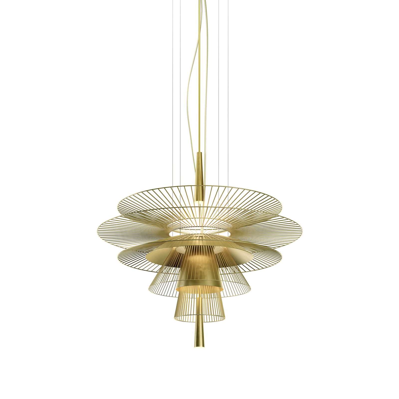 Forestier Gravity 1 Hängeleuchte Ø86cm champagner