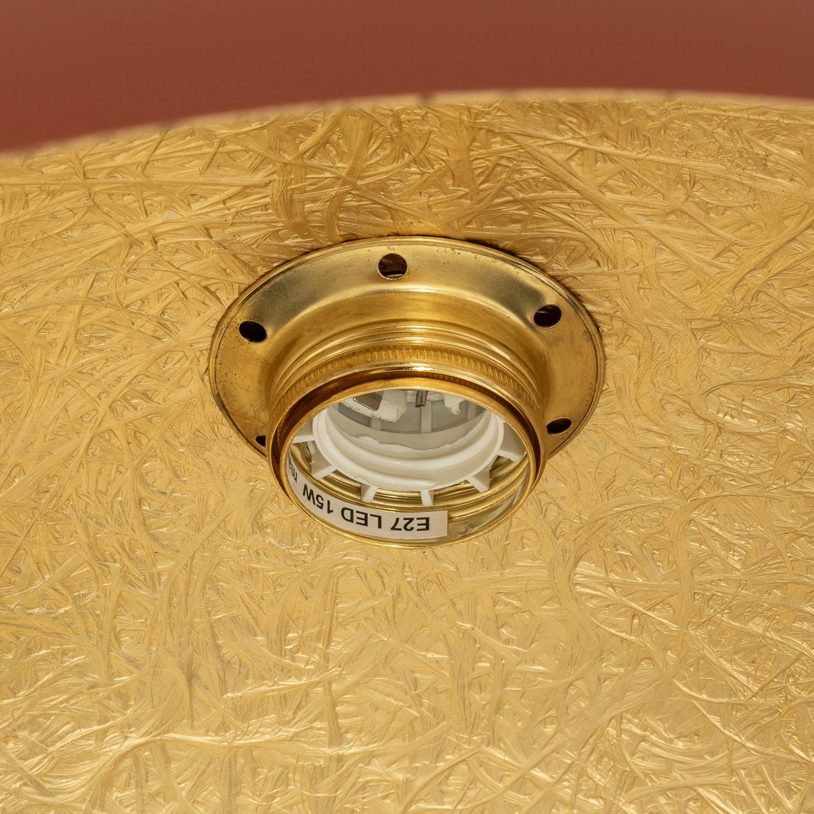 Deckenleuchte Sfera, Ø 50cm, rot/gold, Metall, E27