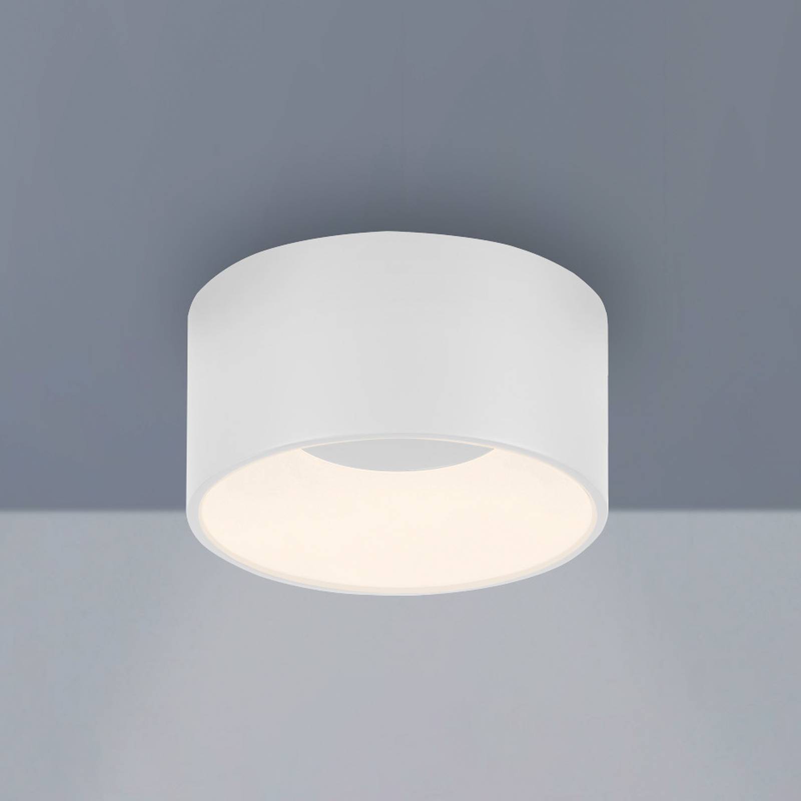 JUST LIGHT. Tanika LED-taklampe hvit Ø 16 cm dimbar