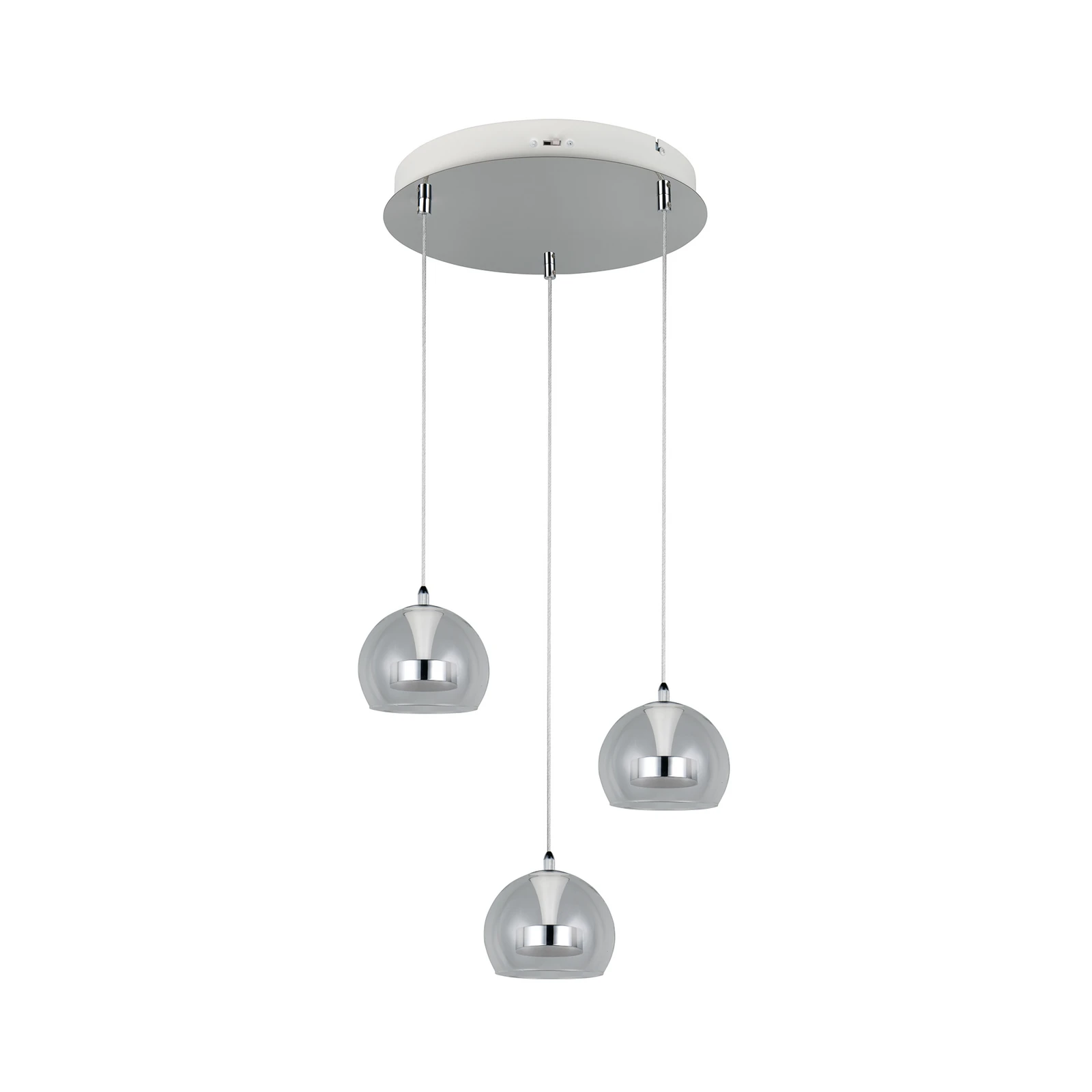 LED-riippvalgustid Flynt, Ø 42 cm kroomivärvi, metall CCT 3-flg.