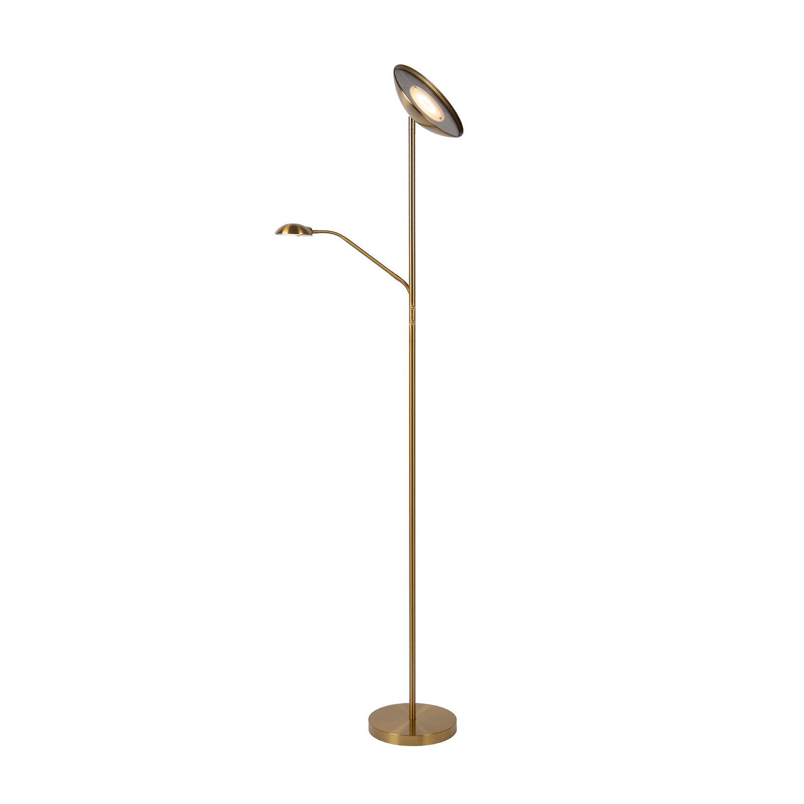 Piantana LED ZENITH, dorata, a 2 luci, altezza 180 cm, in metallo, dimmerabile Piantana LED ZENITH, dorata, a 2 luci, altezza 180 cm, in metallo, dimmerabile