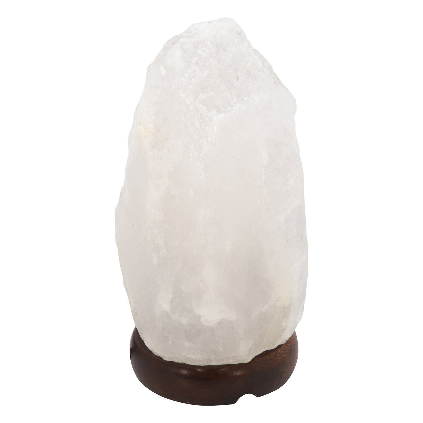 Salzkristall-Tischlampe Stone, weiß