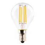 LED pilienveida lampa Retro E14 4W 2700 K kvēlspuldze caurspīdīga