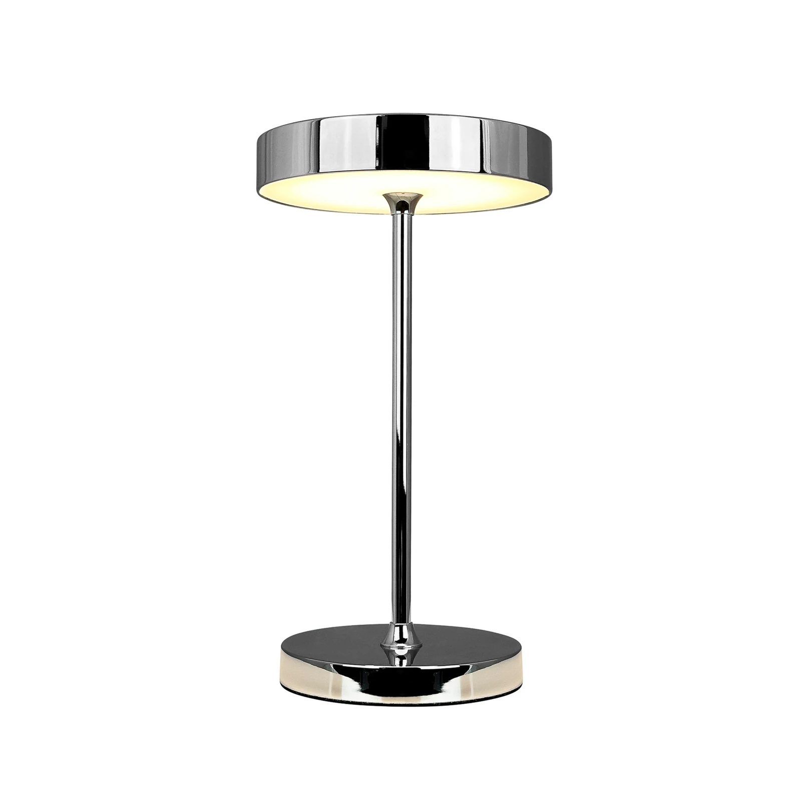 Dyberg Larsen LED-akumulatorska namizna svetilka Starlight, krom, kovina