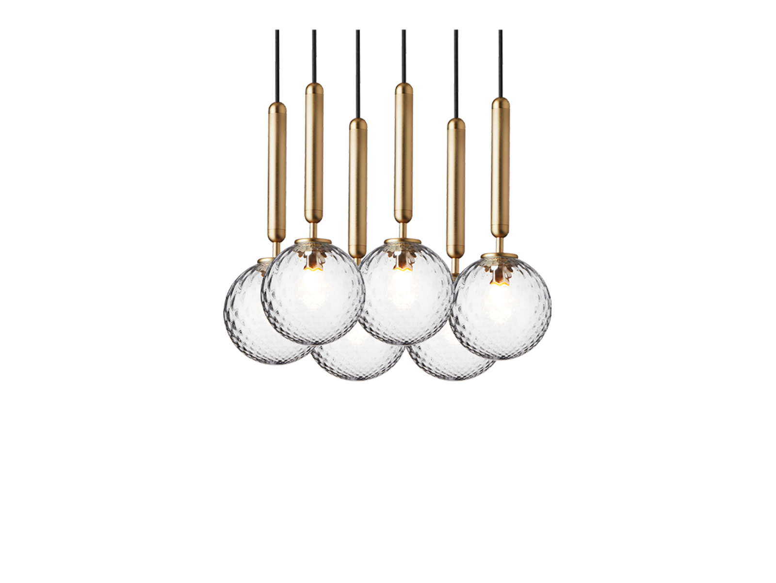 Miira 6 Candelabru Brass/Optic Clear - Nuura