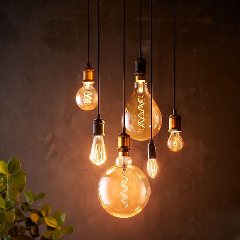 Philips LED-pære E27 A60 4 W 1 800 K gull dimbar