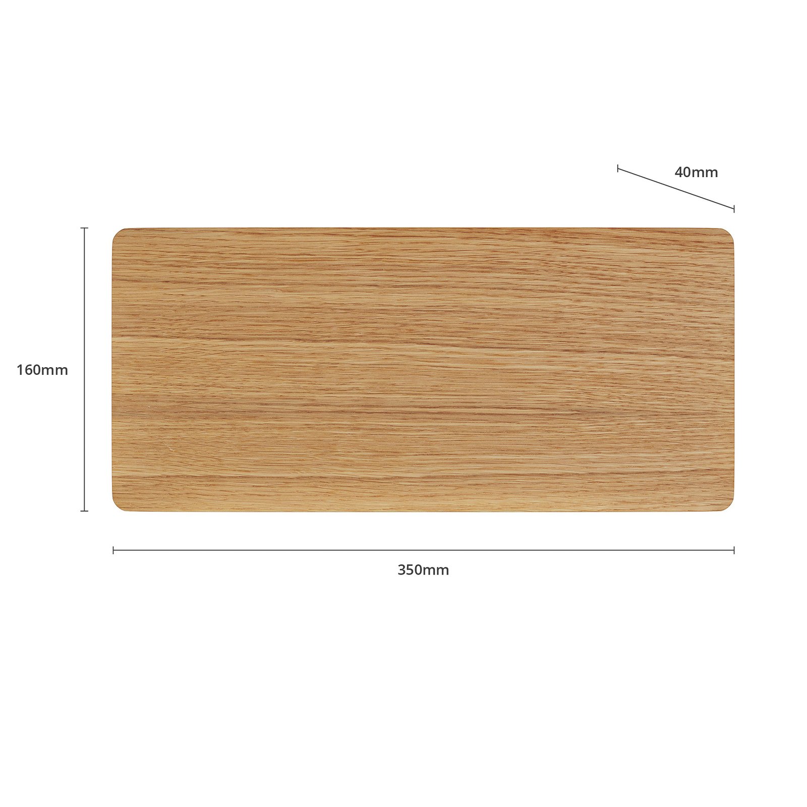 Tavola Wandleuchte 35 x 16 cm Eichenholz - Envostar