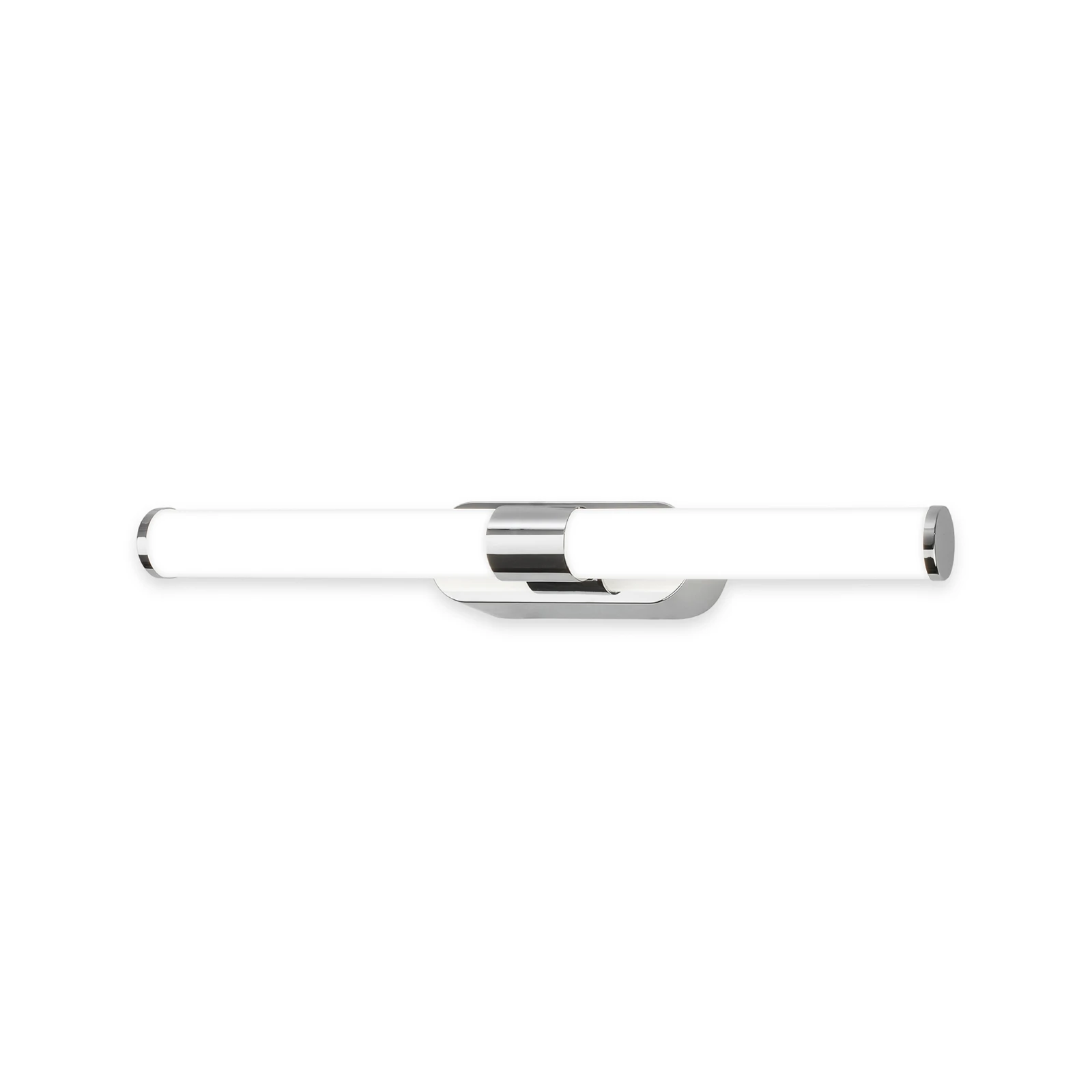 LED-Wandleuchte Runt, chrom, 4.000 K, IP44, Länge 40 cm