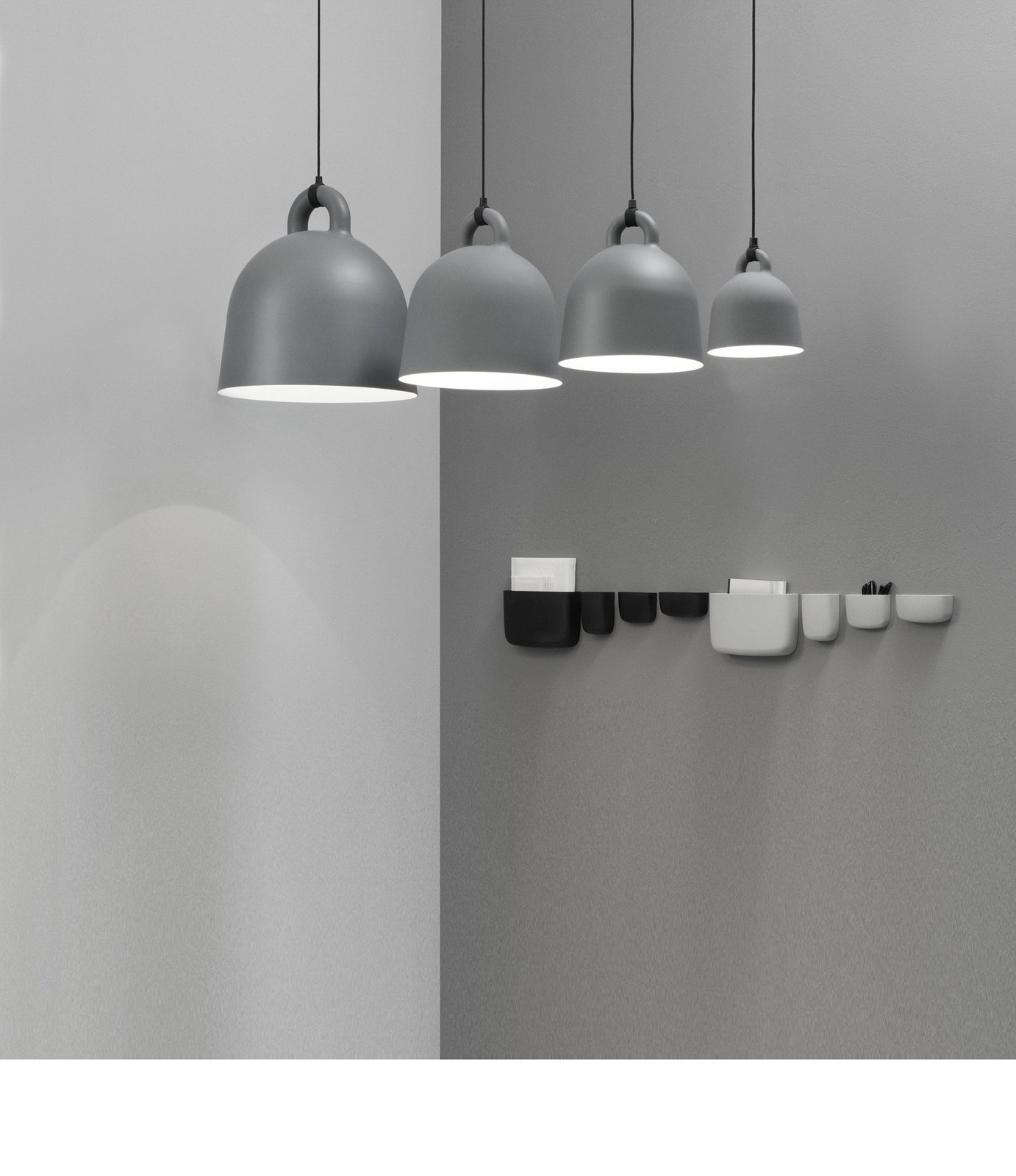 Bell Lustră Pendul Medium Grey - Normann Copenhagen