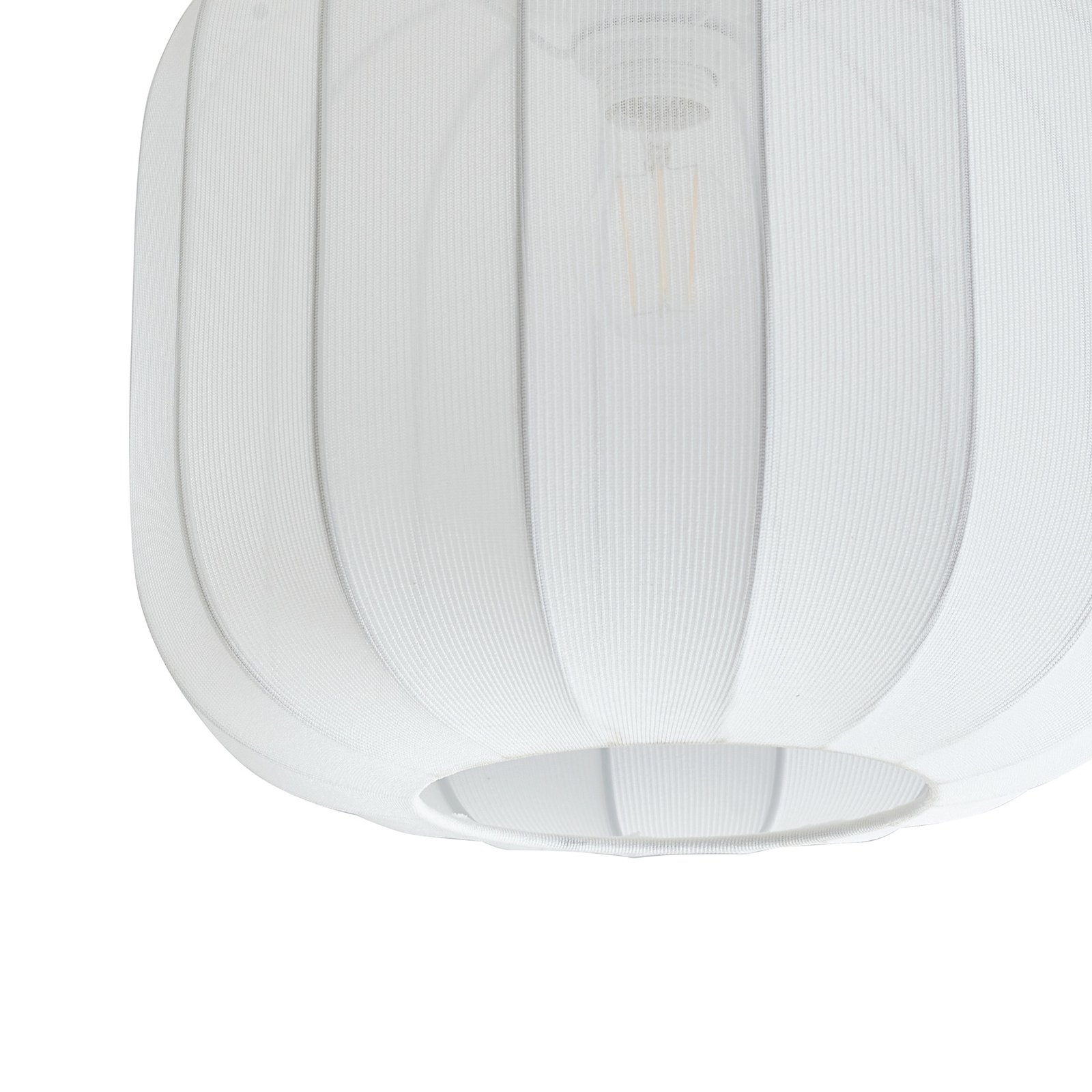 Lindby Helin ceiling light, white, fabric, Ø 35 cm