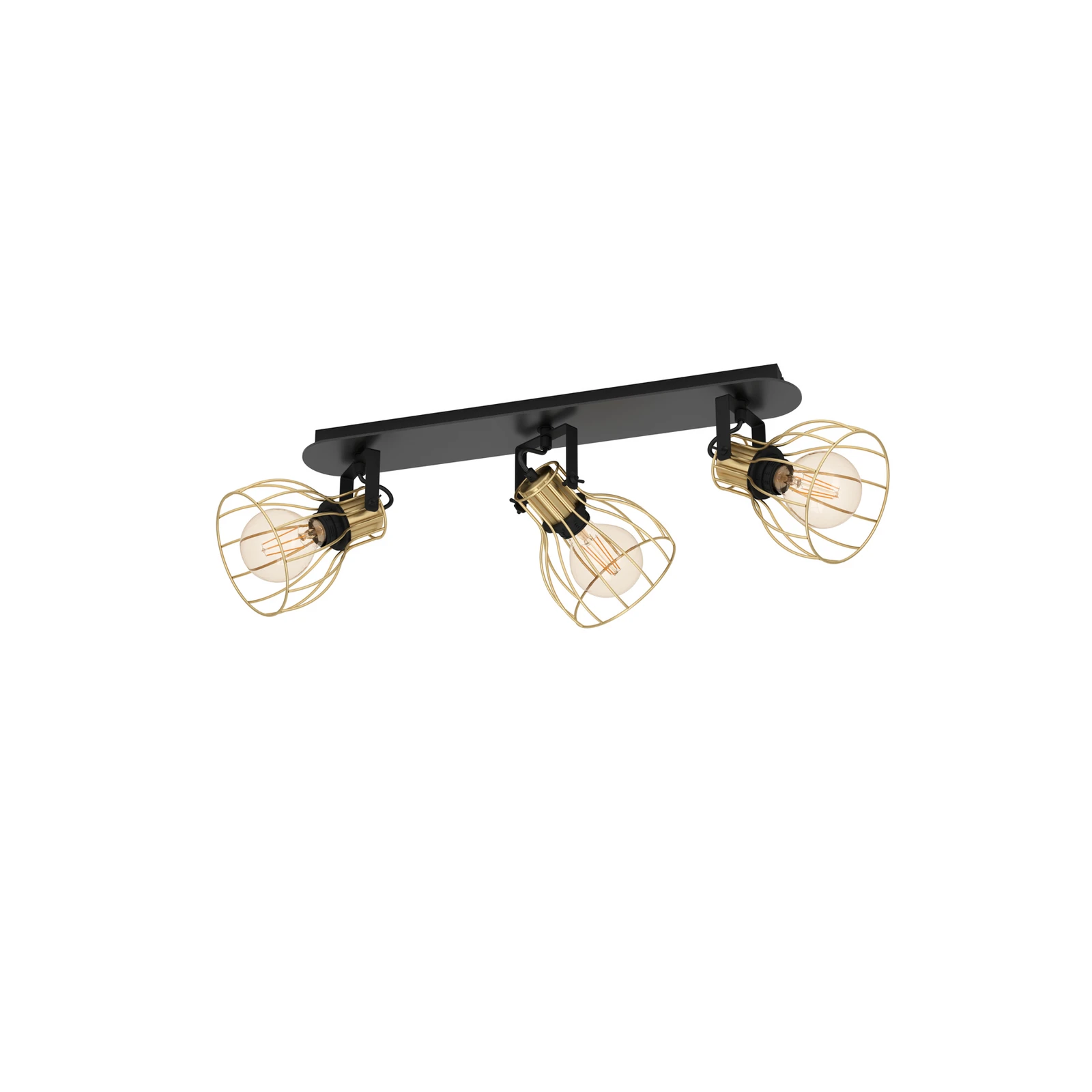 EGLO Sambatello ceiling lamp 3-bulb black/gold