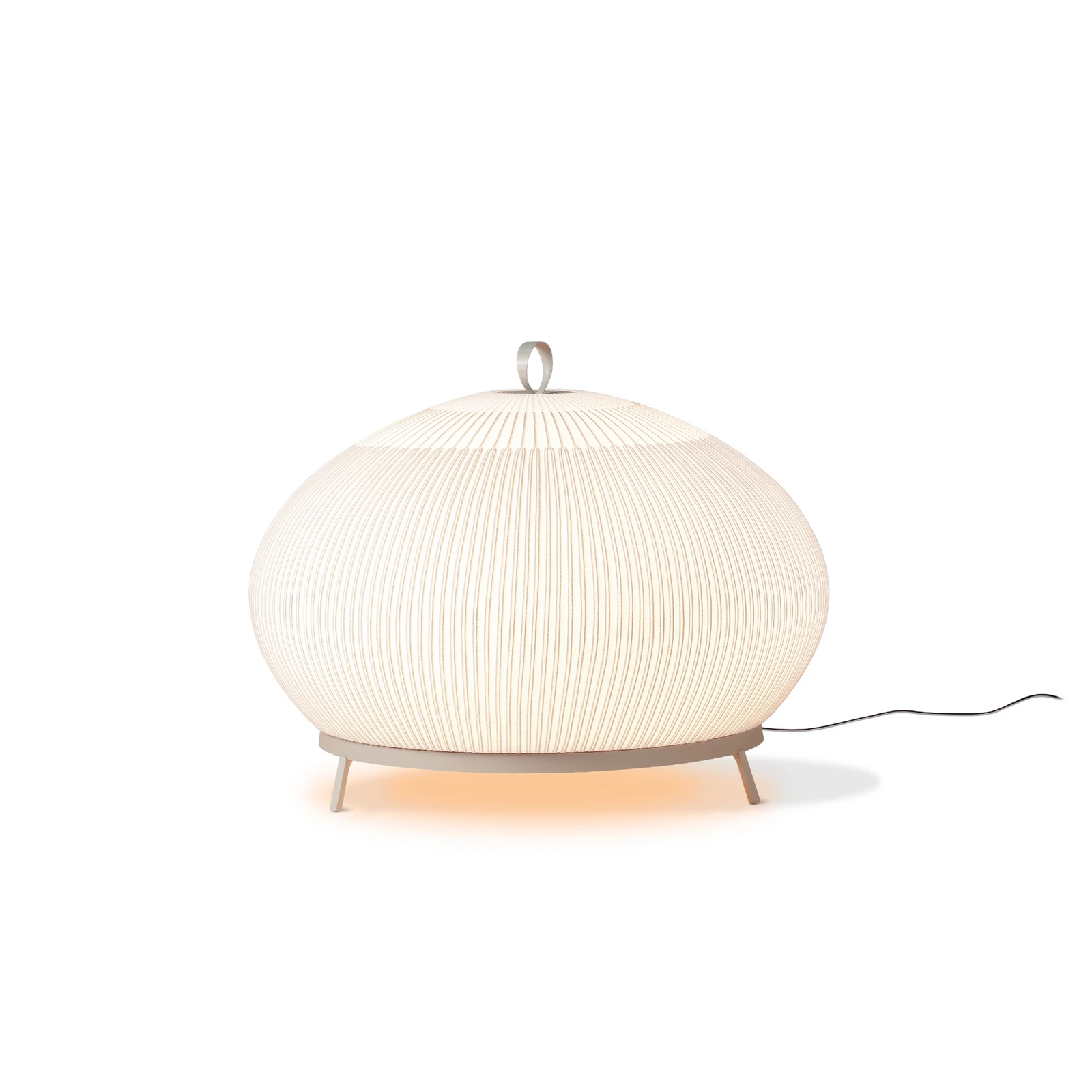 Vibia LED-Bodenleuchte KNIT, 51 x 65 cm, bej, textil