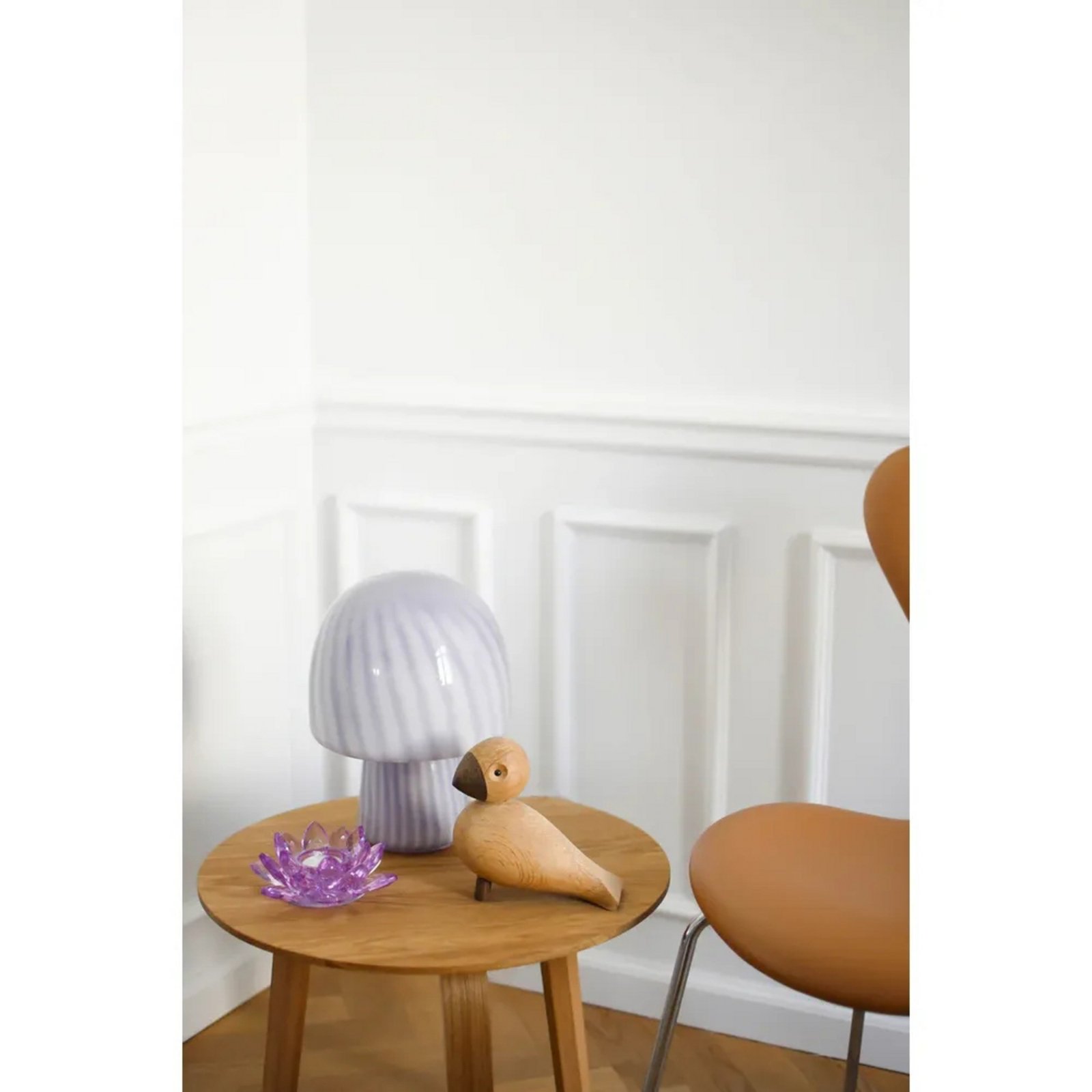 Funghi Lampada da Tavolo w/Stribes Purple - Cozy Living