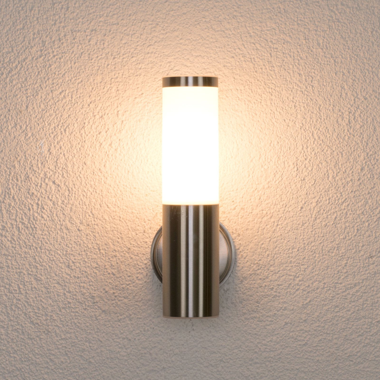 Kristof Outdoor Wall Lamp Stainless Steel - Lindby