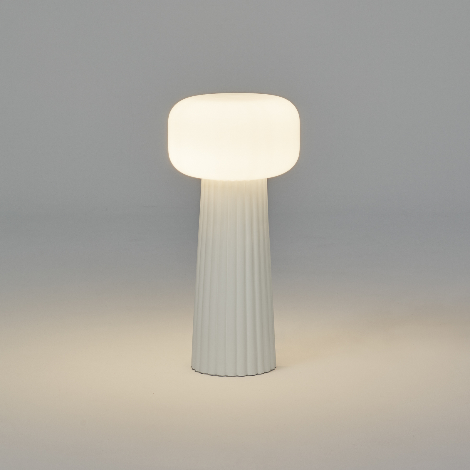 Faro bordlampe, glas, plast, E27-fatning, sort