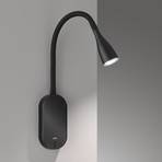 Nox-LED-seinävalaisin musta, sis. USB-liitännän