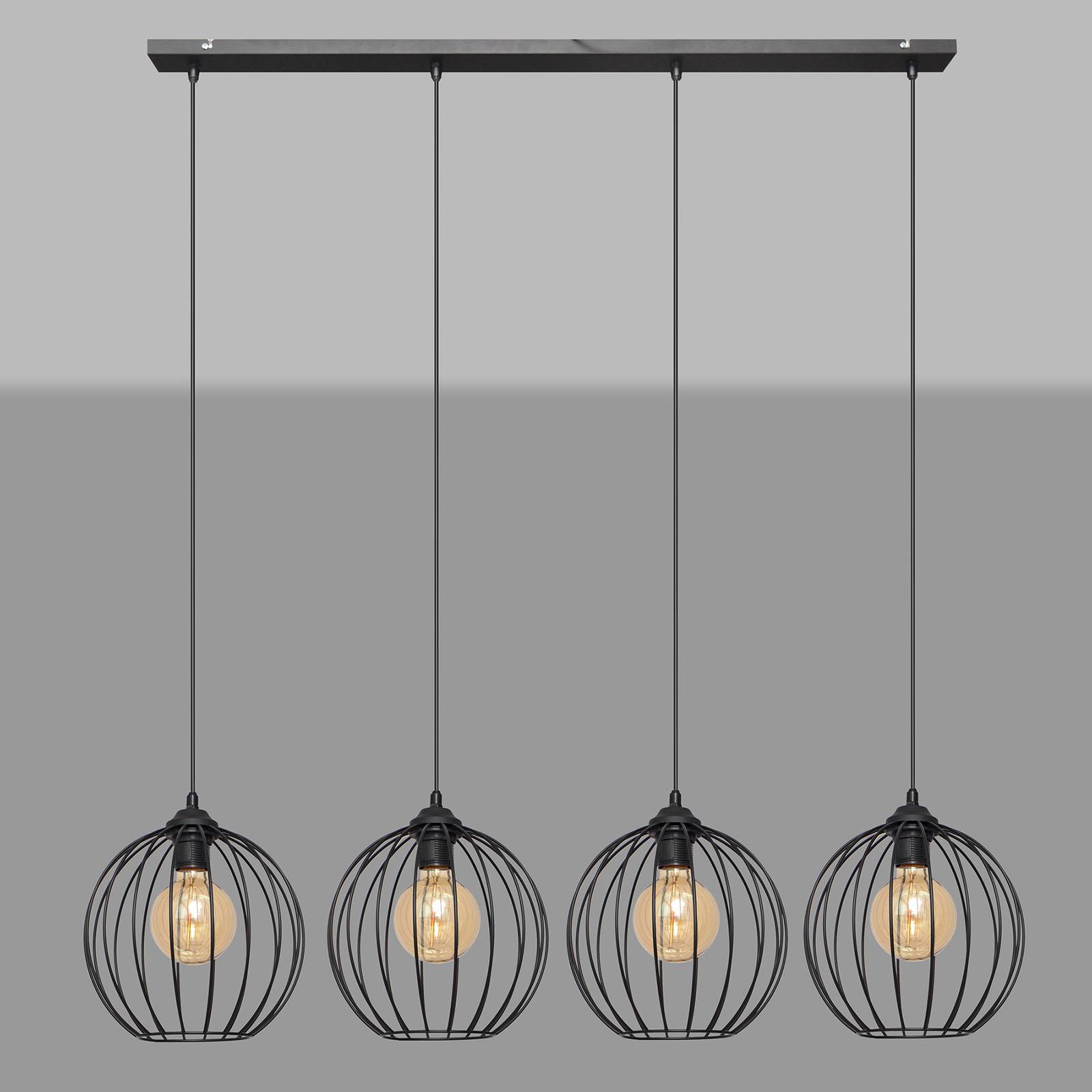 Hanglamp Cumera in lange vorm, 4-lamps