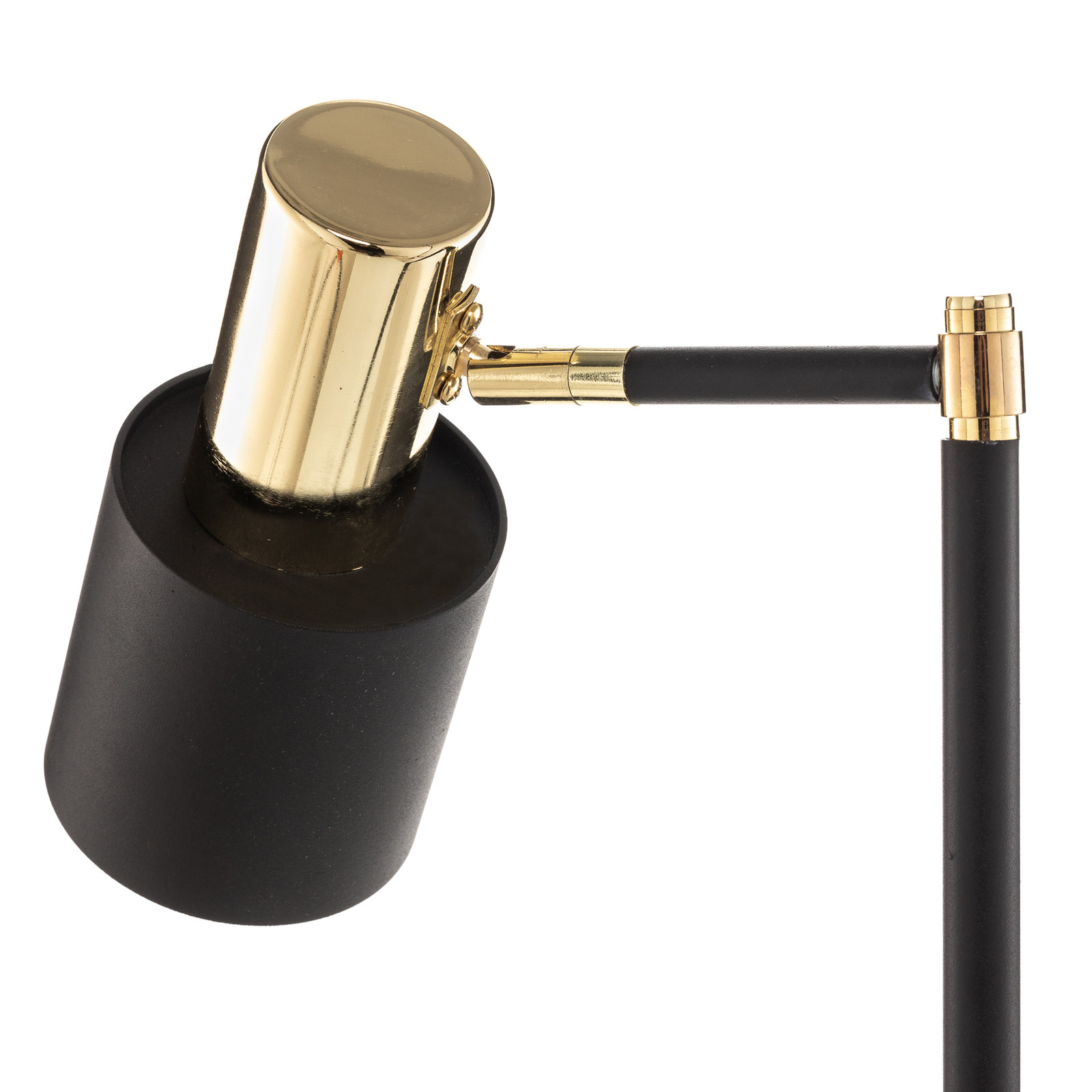Gulvlampe Destin, justerbar svart/messing