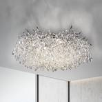 Paul Neuhaus Ricicle plafondlamp, kristallen pendel, Ø 80 cm