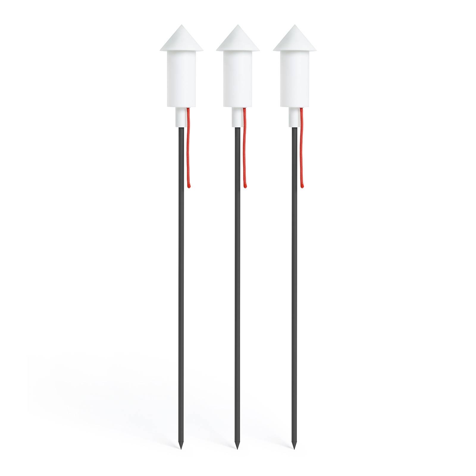 Fatboy Pr?t a Racket lampa z grotem ziemnym 3 szt. - reflektor zewn?trzny - lampa solarna - design