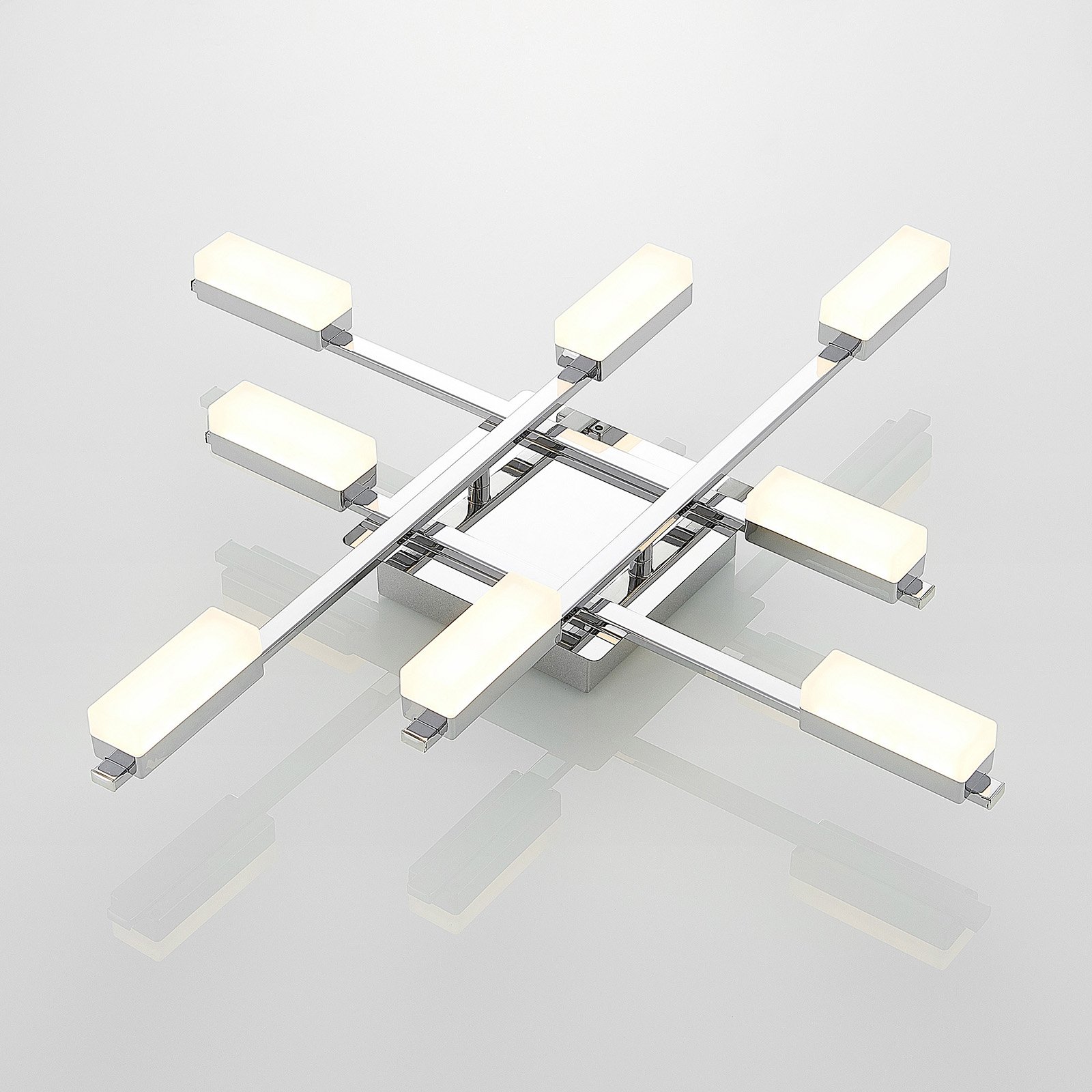 Mally 8 LED Plafondlamp Chrome - Lindby
