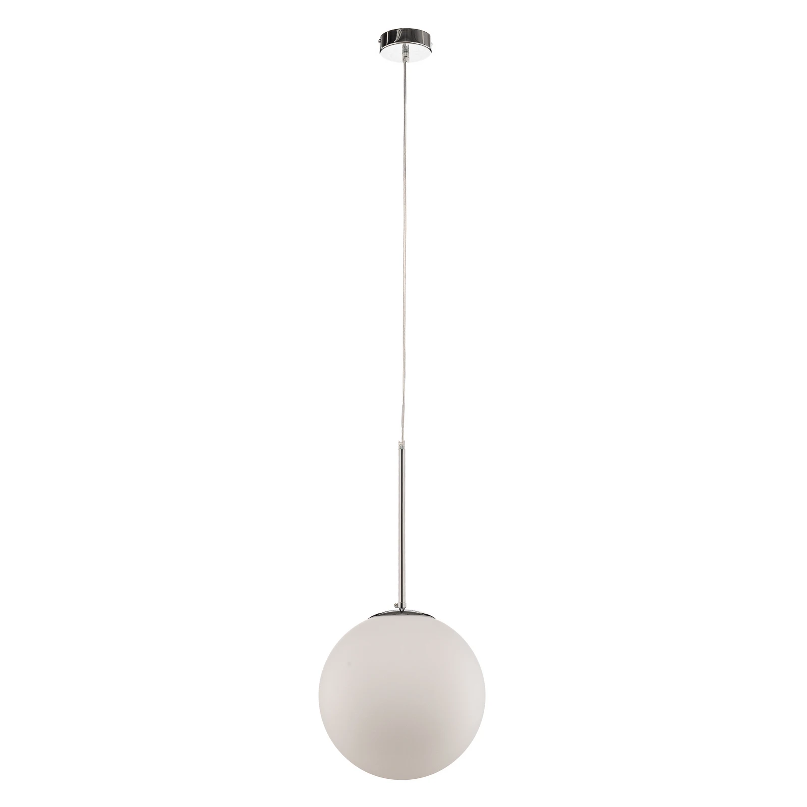 Lampă suspendată Dione, 1 bec, alb/crom 30cm