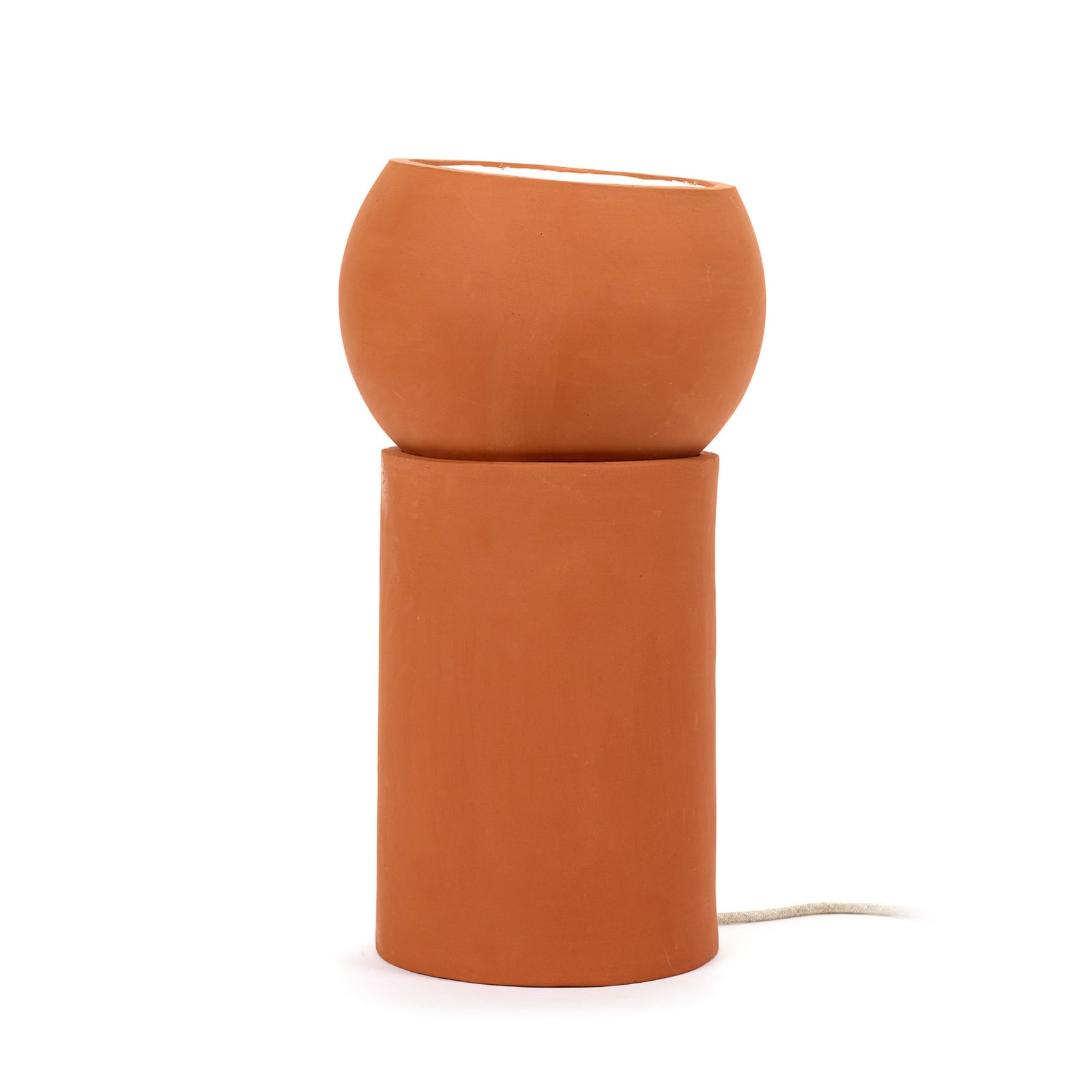 TERRA L bordlampe, terrakotta, højde 51 cm, E27 – Serax