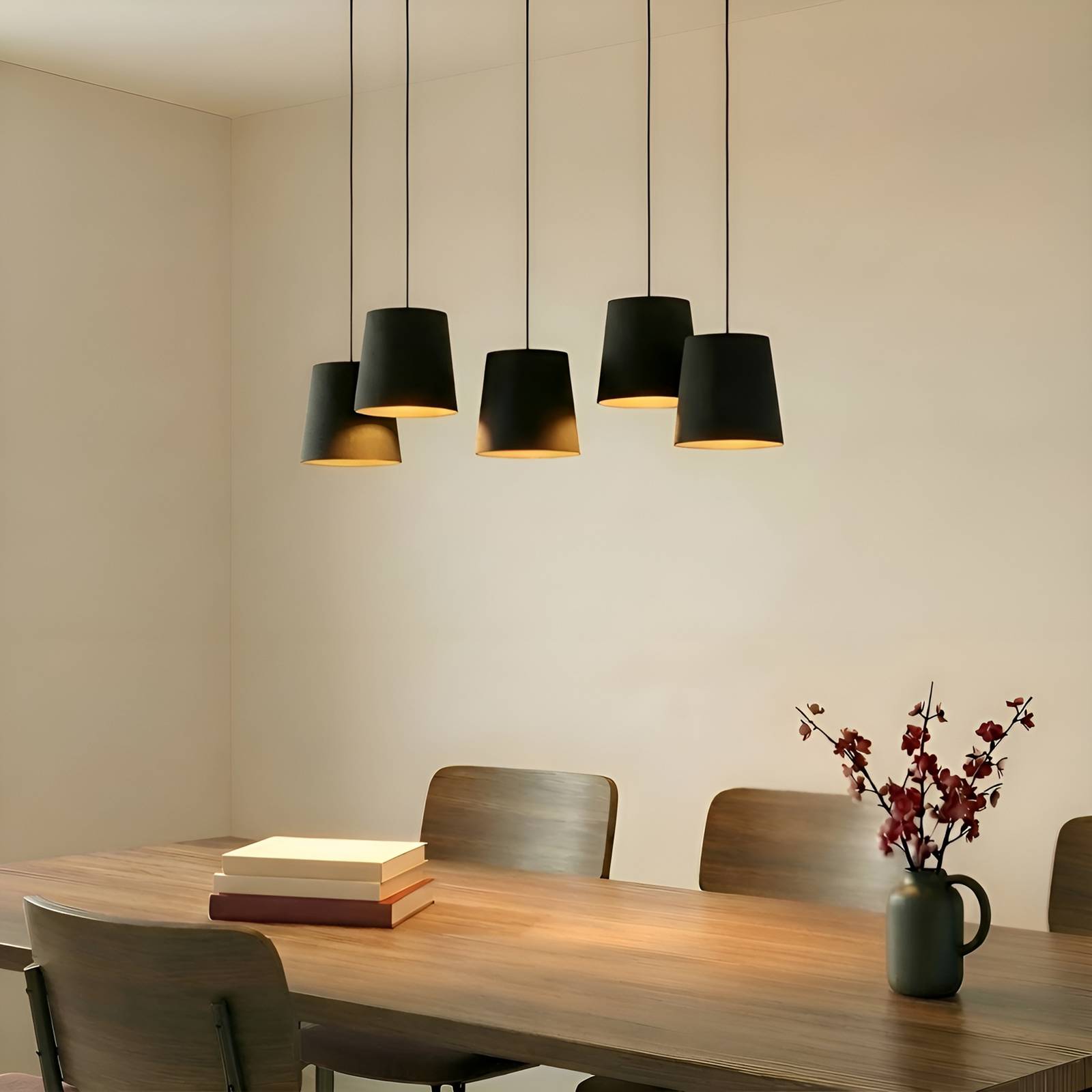 Lucande Thamila Hängeleuchte, schwarz, Eisen günstig online kaufen