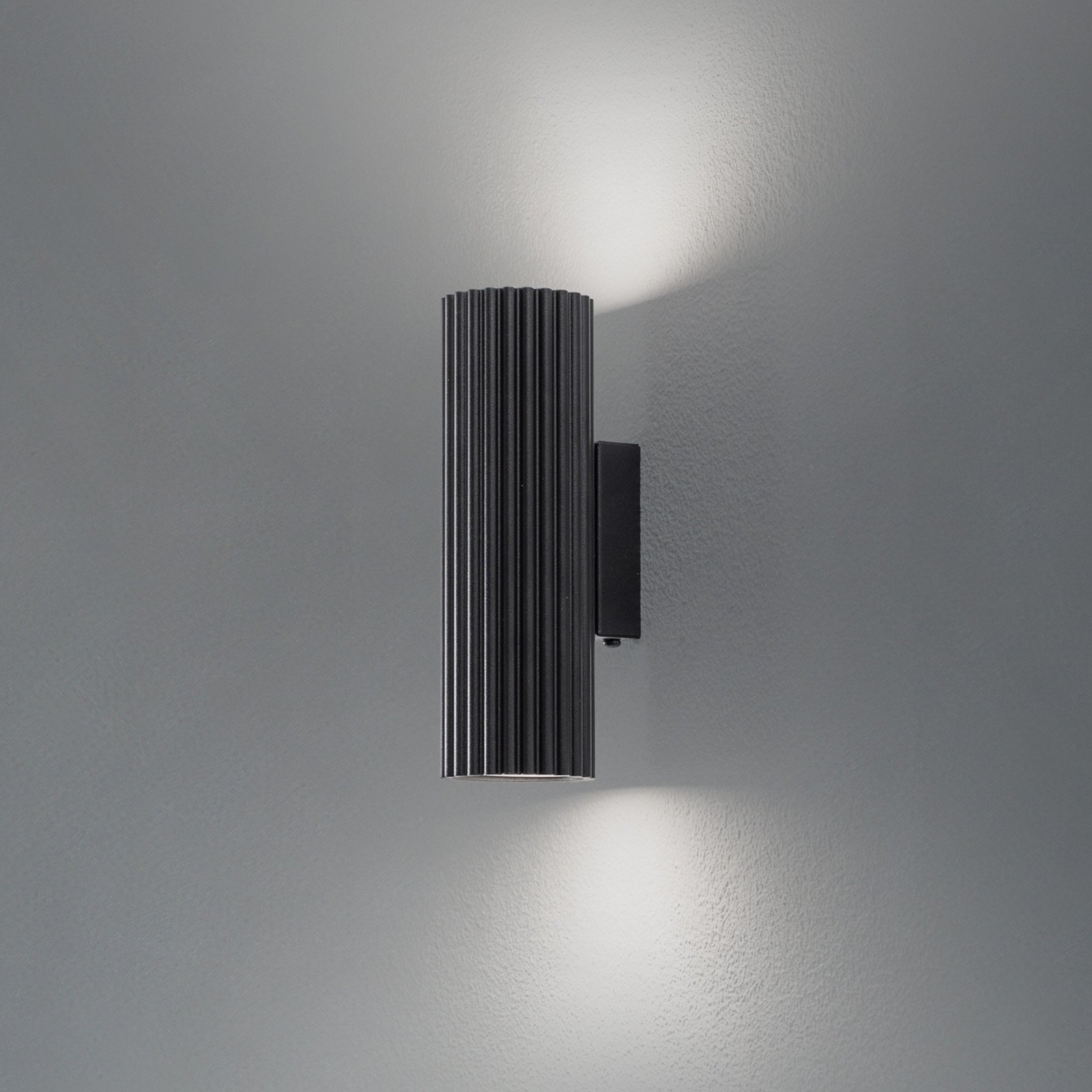 SOLLUX LIGHTING Aplică de perete Carbon negru înălțime 20 cm aluminiu 2 becuri. - Camera de zi / sufragerie - modern