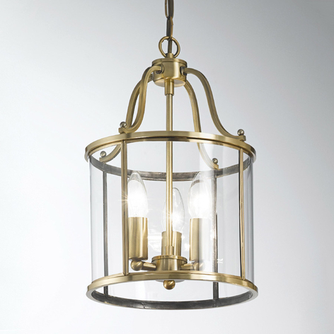 Suspension Rieka 25 cm, en forme de lanterne ronde