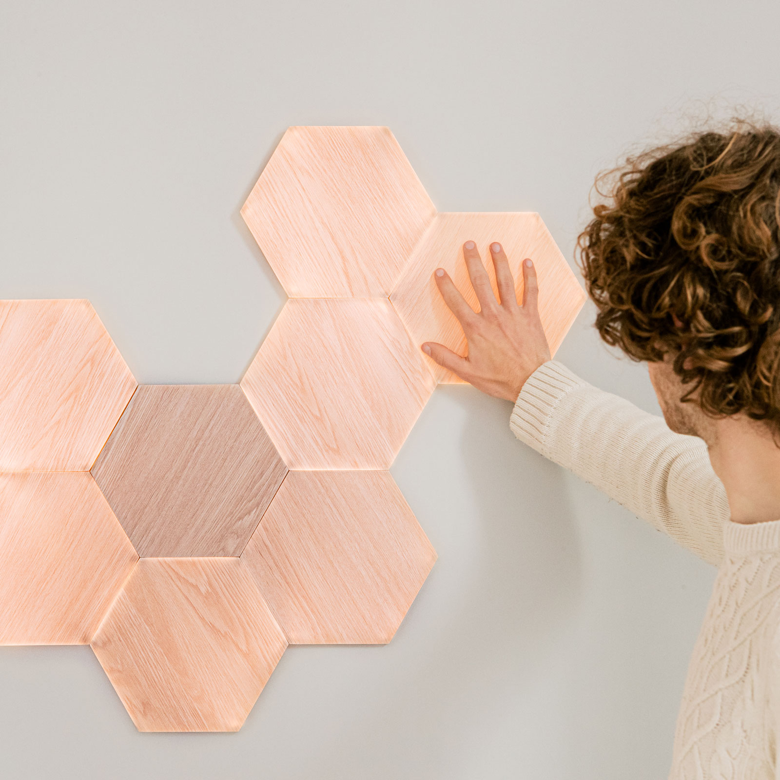 Nanoleaf Elements Wood Hexagons Ergänzung 3 Panels