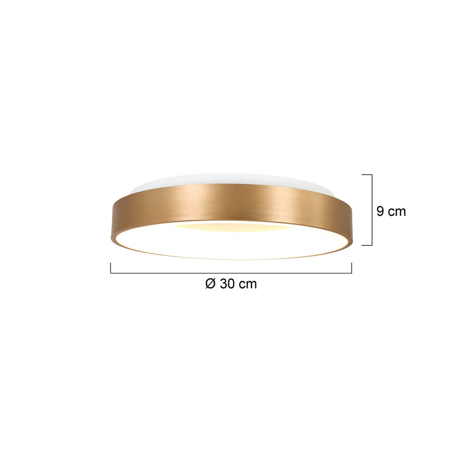 Steinhauer Plafonieră cu LED Ringlede 2.700 K Ø 30 cm auriu - Camera de zi / sufragerie - modern - Metal