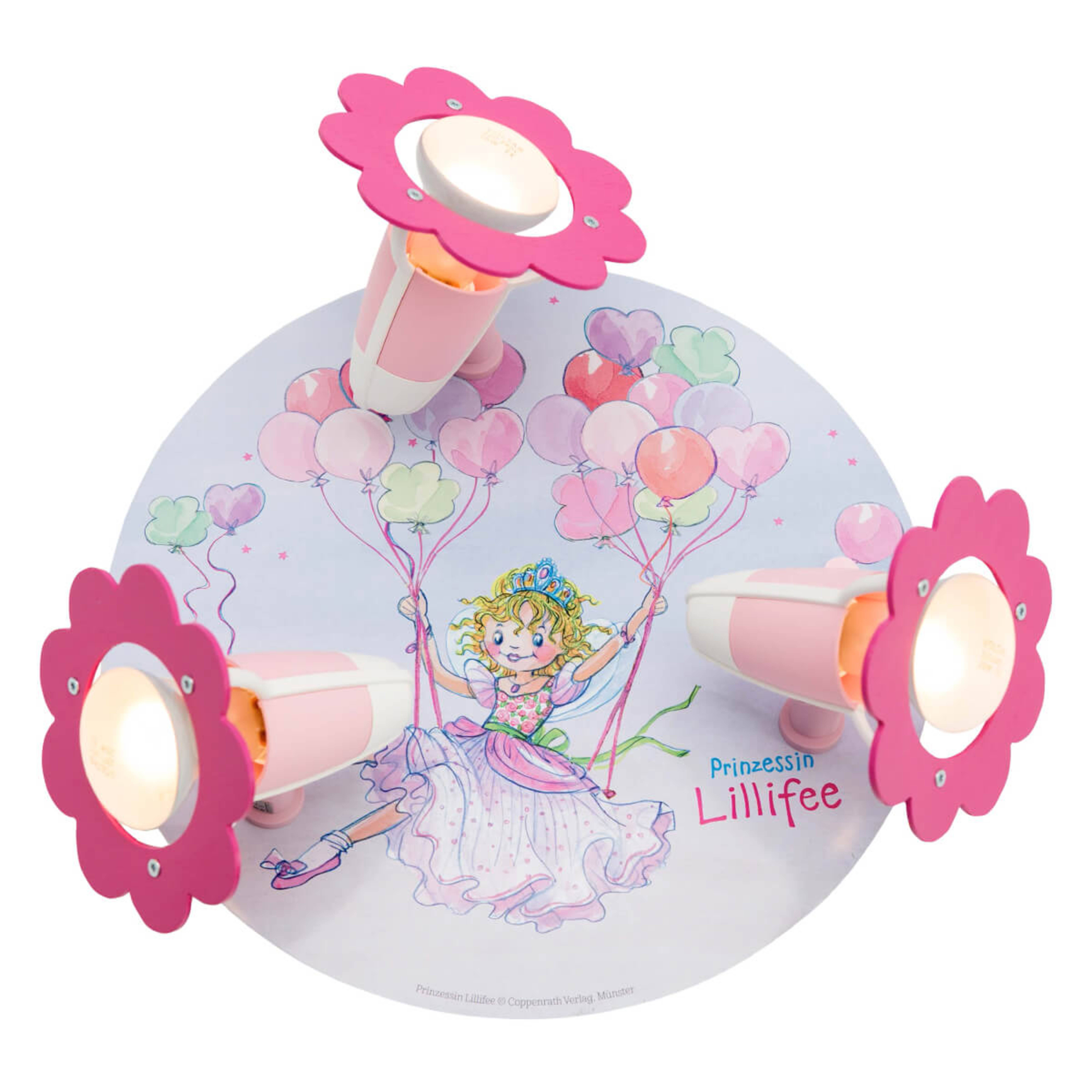 Lámpara de techo Princesa Lillifee, 3 luces