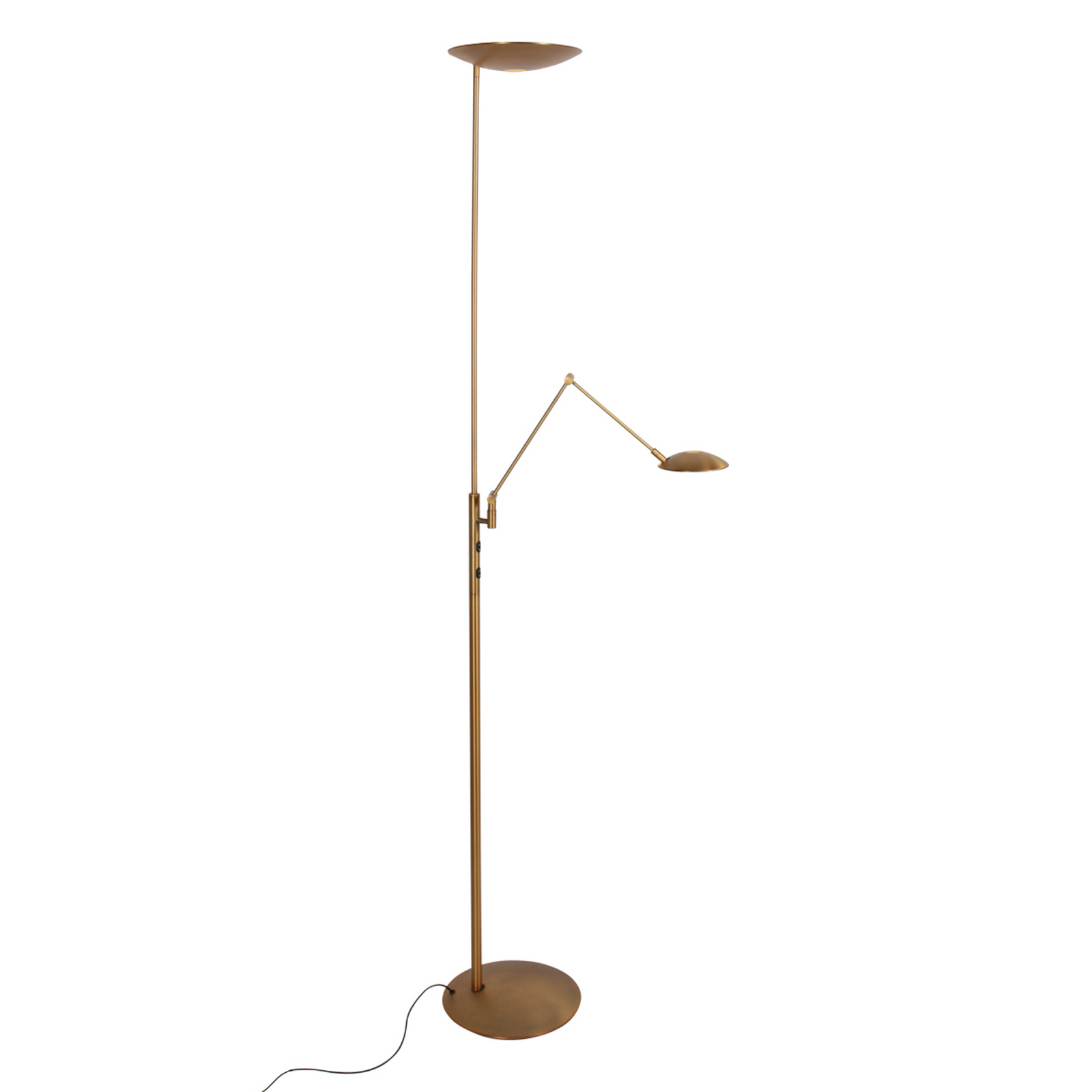 LED uplighter Daphne 2 + leeslampje, brons, CCT, afstandsbediening. LED uplighter Daphne 2 + leeslampje, brons, CCT, afstandsbediening.
