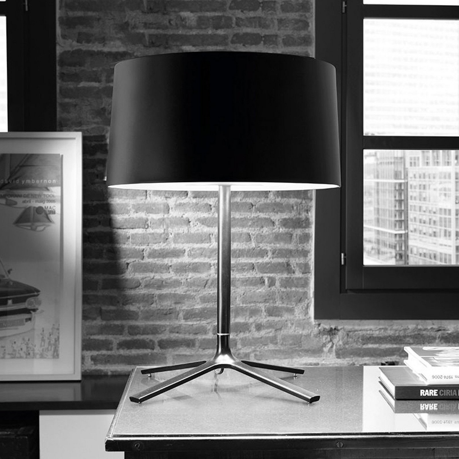 LEDS-C4 Hall lampă de masă abajur textil negru - Camera de zi / sufragerie - modern - negru mat - Țesătură / Textil