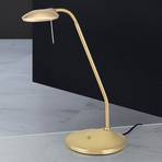 Cobra LED table lamp in matt brass