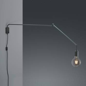 Applique Line con cavo + spina, nero